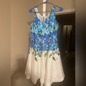 Dress blue top half white bottom half